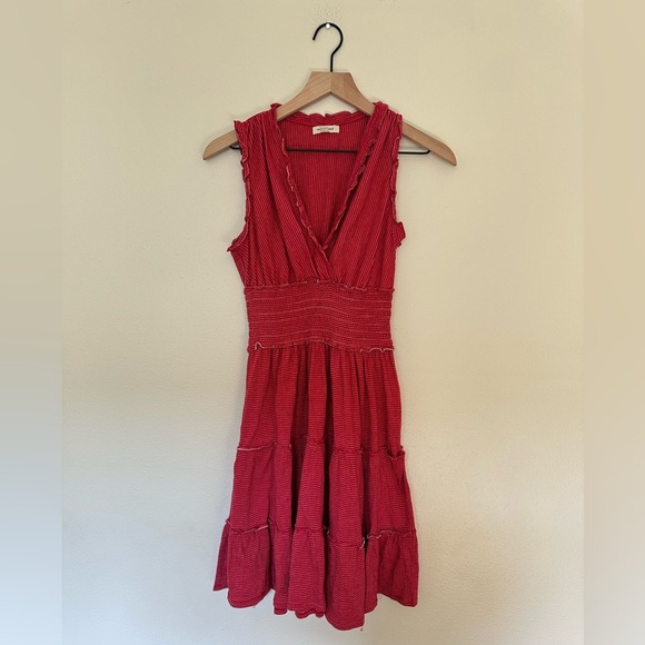 MAX STUDIO Red Ruffled & Tiered Mini Dress - Picture 5 of 6